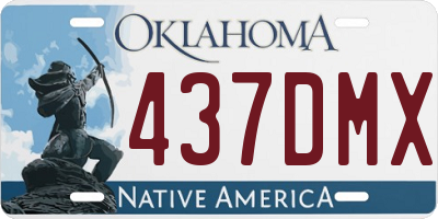 OK license plate 437DMX