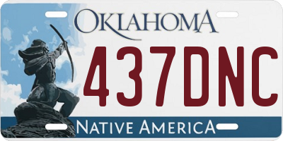 OK license plate 437DNC