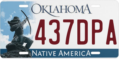 OK license plate 437DPA