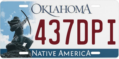 OK license plate 437DPI