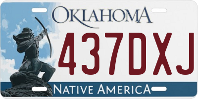 OK license plate 437DXJ