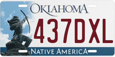 OK license plate 437DXL