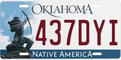 OK license plate 437DYI