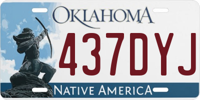OK license plate 437DYJ