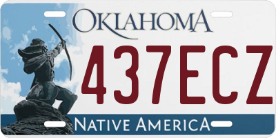 OK license plate 437ECZ