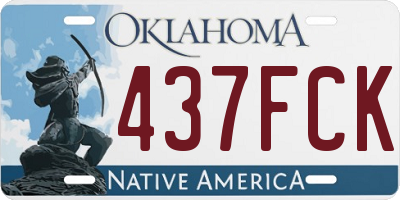 OK license plate 437FCK