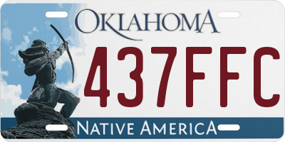 OK license plate 437FFC