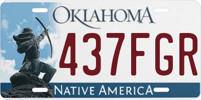 OK license plate 437FGR