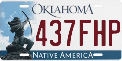 OK license plate 437FHP