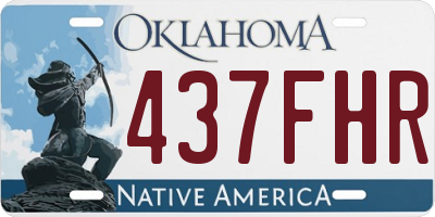 OK license plate 437FHR