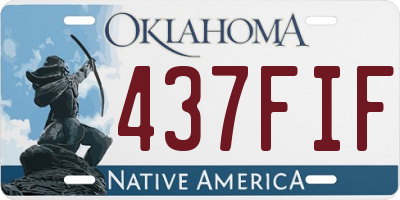 OK license plate 437FIF
