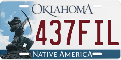 OK license plate 437FIL