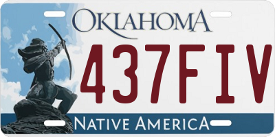 OK license plate 437FIV