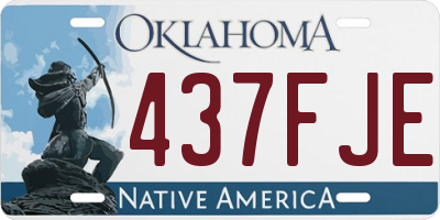 OK license plate 437FJE