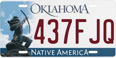 OK license plate 437FJQ