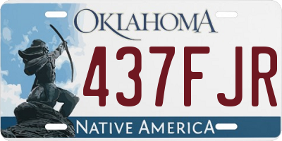 OK license plate 437FJR