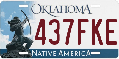OK license plate 437FKE