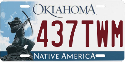 OK license plate 437TWM