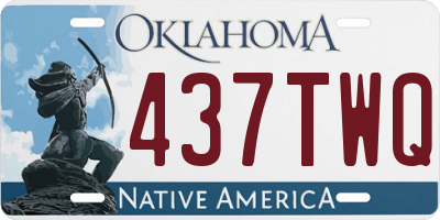 OK license plate 437TWQ