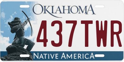 OK license plate 437TWR
