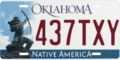 OK license plate 437TXY