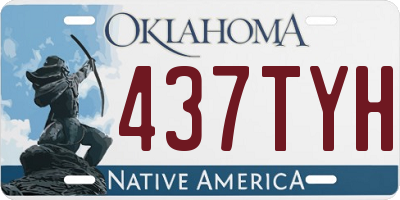OK license plate 437TYH