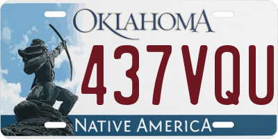 OK license plate 437VQU