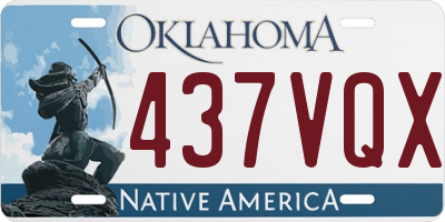 OK license plate 437VQX