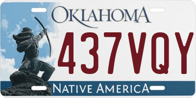 OK license plate 437VQY