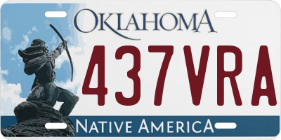 OK license plate 437VRA