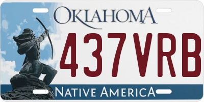 OK license plate 437VRB