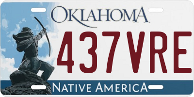 OK license plate 437VRE