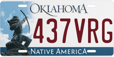 OK license plate 437VRG