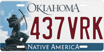 OK license plate 437VRK