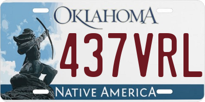OK license plate 437VRL