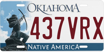 OK license plate 437VRX