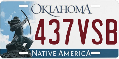 OK license plate 437VSB