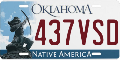 OK license plate 437VSD