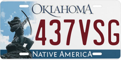 OK license plate 437VSG