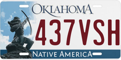 OK license plate 437VSH