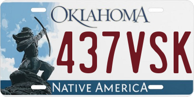 OK license plate 437VSK
