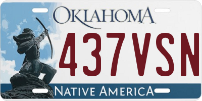 OK license plate 437VSN