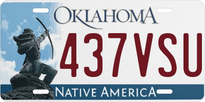 OK license plate 437VSU