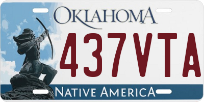 OK license plate 437VTA