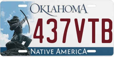 OK license plate 437VTB
