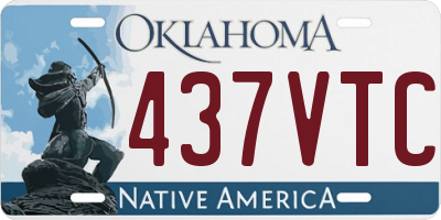OK license plate 437VTC