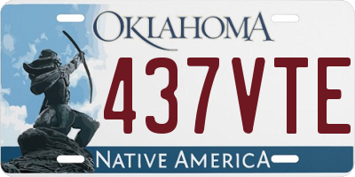 OK license plate 437VTE