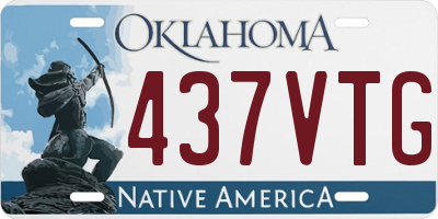 OK license plate 437VTG