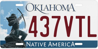 OK license plate 437VTL