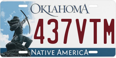 OK license plate 437VTM